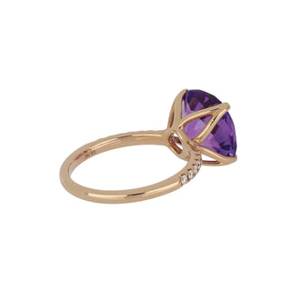 Lisa Nik 'Rocks' 18K Rose Gold Amethyst Ring