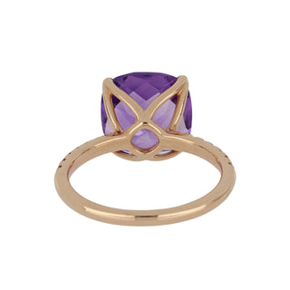 Lisa Nik 'Rocks' 18K Rose Gold Amethyst Ring