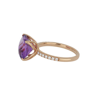 Lisa Nik 'Rocks' 18K Rose Gold Amethyst Ring