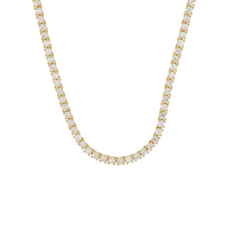 18K Gold Diamond Line Necklace