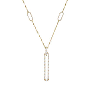 18K Gold Diamond Link Necklace