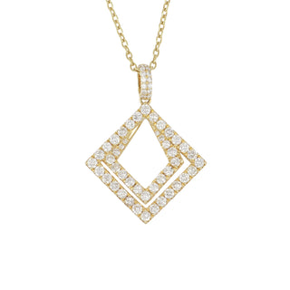 Tenenbaum 18K Gold Diamond Kite Shape Pendant Necklace