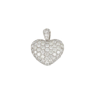Tenenbaum 18K White Gold Diamond Heart Pendant