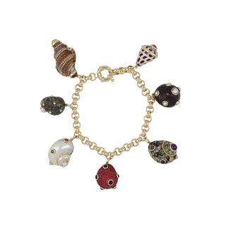 Mazza 14K Gemset Shell Charm Bracelet
