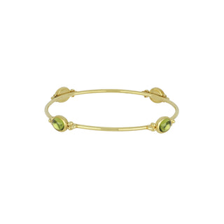 Mazza 14K Gold Peridot Capri Station Bangle