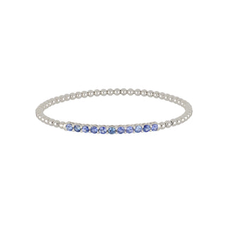 Lisa Nik 18K White Gold Sapphire Bead Bracelet