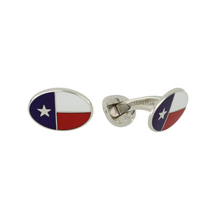 Deakin & Francis Sterling Silver Texas Flag Cufflinks