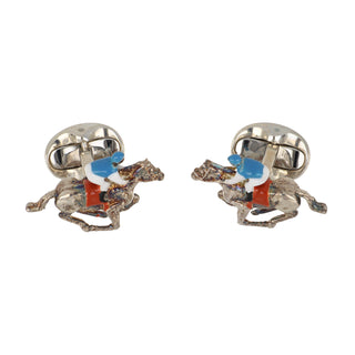 Deakin & Francis Sterling Silver Horse & Jockey Cufflinks