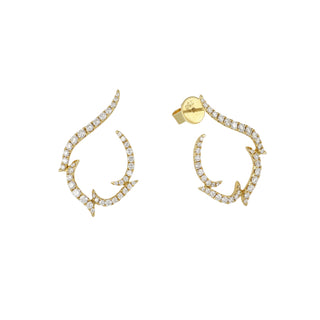 Lisa Nik 18K Gold Diamond Earrings