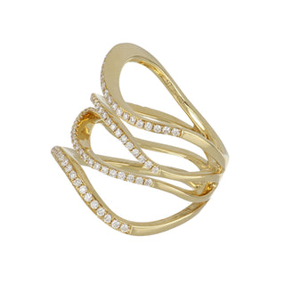 Lisa Nik 18K Gold Sparkle Diamond Band
