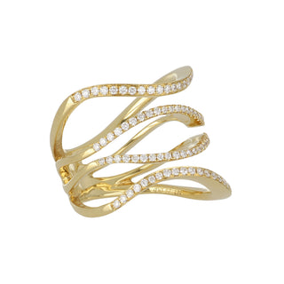 Lisa Nik 18K Gold Sparkle Diamond Band