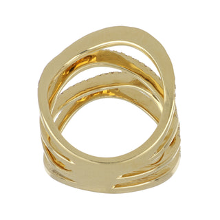 Lisa Nik 18K Gold Sparkle Diamond Band