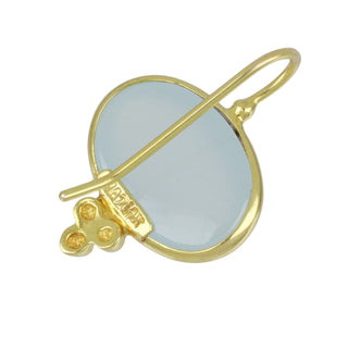 Mazza 14K Aquamarine Cabochon Capri Earrings