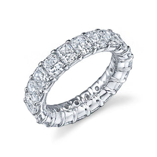 Platinum Radiant Cut Diamond Eternity Band