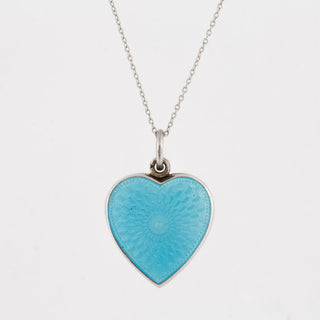 Art Deco Sterling Silver Guilloché Enamel Fuchsia Mirror Locket