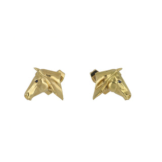 Estate 18K Horse Head Cufflinks