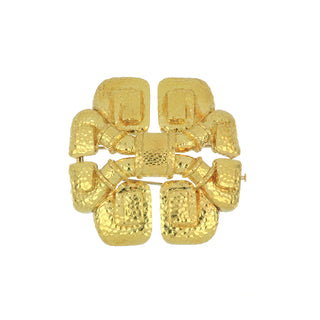 Vintage David Webb 18K Gold Ancient World Scroll Brooch