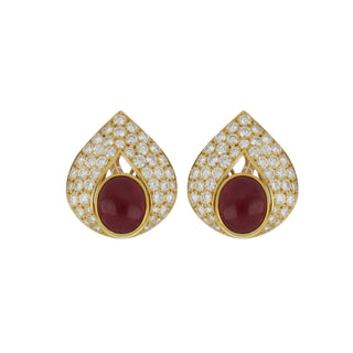 Important Eric Bertrand Cabochon Ruby & Diamond Jewelry Suite