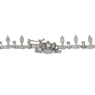 Important Mid-Century Platinum Mixed-Cut Diamond Garland Fringe Necklace