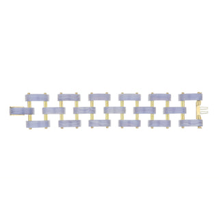 Aletto Brothers 18K Gold Chalcedony Bridge Link Bracelet with Diamonds
