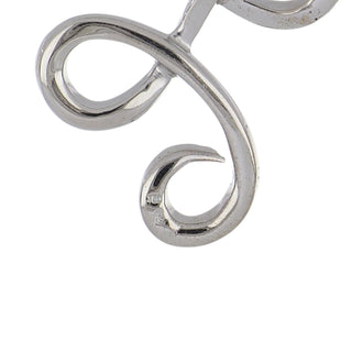 Estate H. Stern 18K White Gold Diamond Swirl Drop Earrings