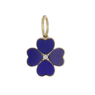 Tenenbaum Lapis Flower Pendant with Diamond