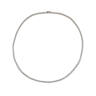 Estate 18K White Gold Diamond Riviera Necklace