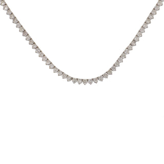 Estate 18K White Gold Diamond Riviera Necklace