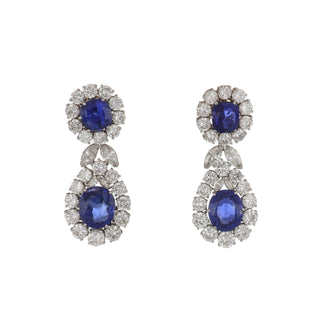Important Mid-Century Petochi Platinum Sapphire and Diamond Demi-Parure