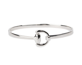 Vincent Peach Sterling Silver Snaffle Bit Bangle Bracelet