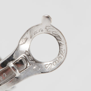 Vintage Van Cleef & Arpels 18K White Gold Diamond Clip Earrings