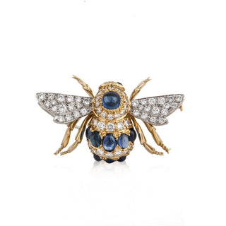 E. Wolfe & Sons 18K Two-Tone Gem-Set Bee Pin