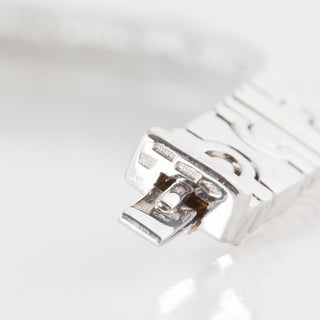 Vintage Bulgari 18K White Gold Parentesi Necklace with Diamonds