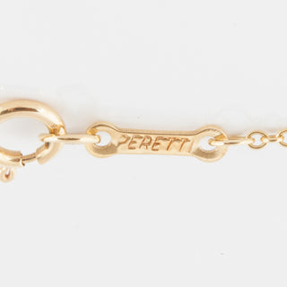 Estate Tiffany & Co. Elsa Peretti 18K Gold Diamond Solitaire Pendant Necklace