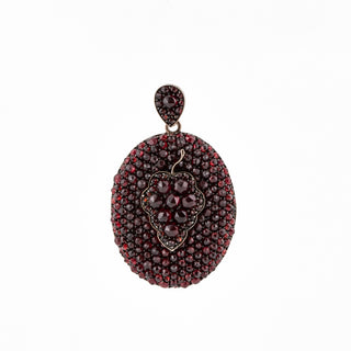 Victorian Bohemian Garnet Grape Cluster Locket
