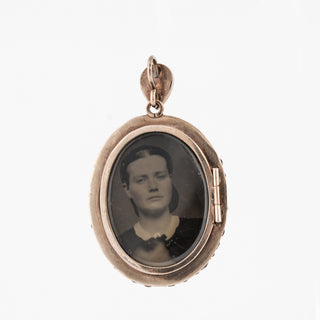 Victorian Bohemian Garnet Grape Cluster Locket
