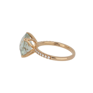 Lisa Nik 'Rocks' Green Quartz Ring with Diamonds