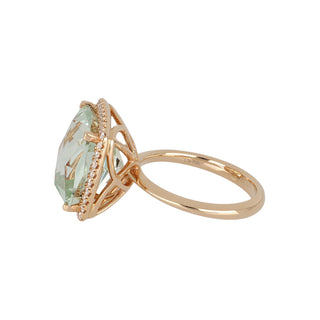 Lisa Nik 'Rocks' 18K Rose Gold Green Quartz Ring
