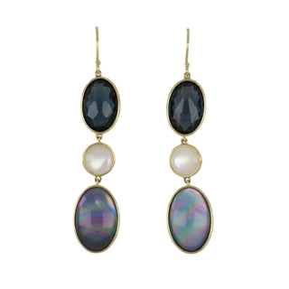 Ippolita 18K Gold Blu Notte Drop Earrings