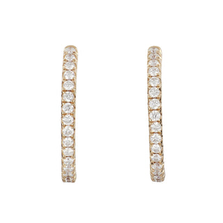 Lisa Nik 18K Rose Gold Diamond Hoop Earrings
