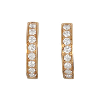 Lisa Nik 18K Rose Gold Diamond Hoop Earrings