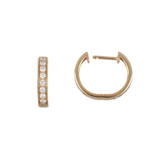 Lisa Nik 18K Rose Gold Diamond Hoop Earrings