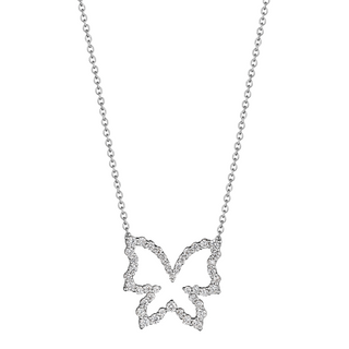 Verragio 18K Gold Diamond Butterfly Pendant Necklace