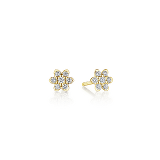 Verragio 18K Gold Diamond Mini Star Stud Earrings