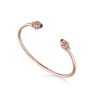 Verragio 18K Rose Gold Amethyst & Diamond Toi et Moi Bangle
