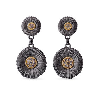 Buccellati Blossom Daisy Diamond Pendant Earrings