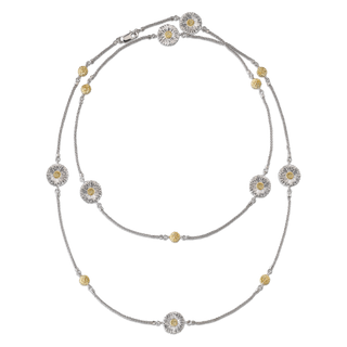 Buccellati Sterling Silver Daisy Station Necklace