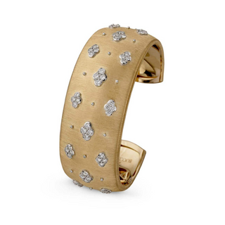 Buccellati Macri AB Yellow Gold Diamond Cuff Bracelet