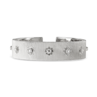 Buccellati Macri Classica White Gold Diamond Cuff Bracelet