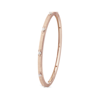 Buccellati Macri Classica Rose Gold Diamond Bangle Bracelet